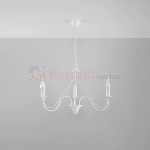 Żyrandol świecznikowy Sollux Minerwa 3 3xE14 SL.0213 IP20 - biały  01