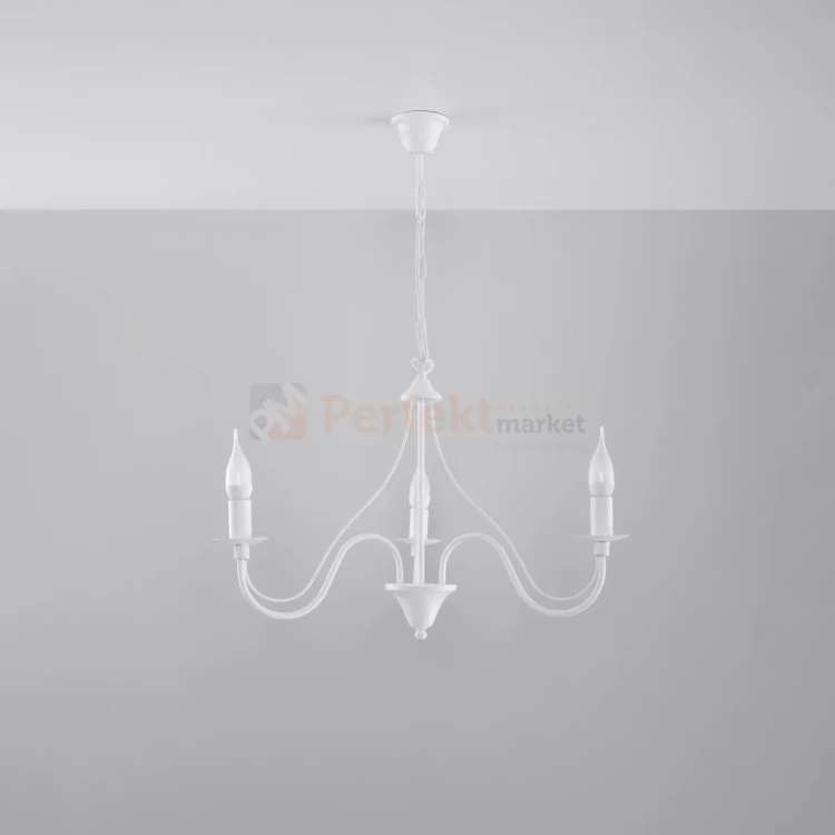 Żyrandol świecznikowy Sollux Minerwa 3 3xE14 SL.0213 IP20 - biały  01