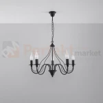 Żyrandol świecznikowy Sollux Minerwa 5 5xE14 SL.0218 IP20 - czarny 01