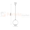 Lampa wisząca szklana kula Sollux Ball 1xE27 SL.0251 IP20 - błękitna 07