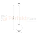 Lampa wisząca szklana kula Sollux Ball 1xE27 SL.0251 IP20 - błękitna 07