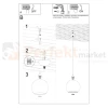 Lampa wisząca szklana kula Sollux Ball 1xE27 SL.0251 IP20 - błękitna 08