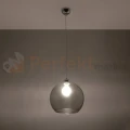 Lampa wisząca szklana kula Sollux Ball 1xE27 SL.0250 IP20 - grafit 02