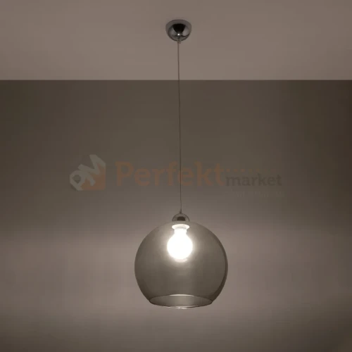 Lampa wisząca szklana kula Sollux Ball 1xE27 SL.0250 IP20 - grafit 02