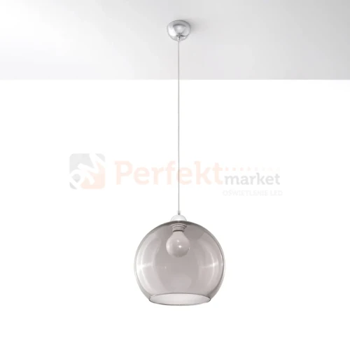 Lampa wisząca szklana kula Sollux Ball 1xE27 SL.0250 IP20 - grafit 01