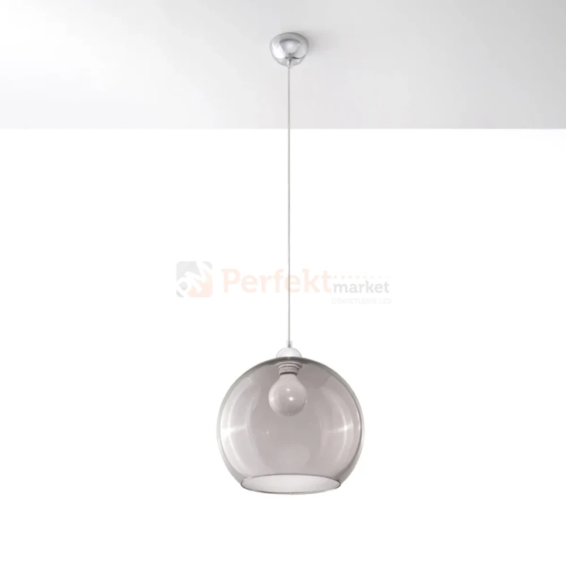 Lampa wisząca szklana kula Sollux Ball 1xE27 SL.0250 IP20 - grafit 08