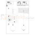 Lampa wisząca szklana kula Sollux Ball 1xE27 SL.0250 IP20 - grafit 08
