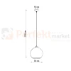 Lampa wisząca szklana kula Sollux Ball 1xE27 SL.0250 IP20 - grafit 07