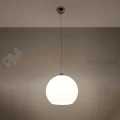 Lampa wisząca szklana kula Sollux Ball 1xE27 SL.0256 IP20 - biała 02