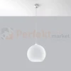 Lampa wisząca szklana kula Sollux Ball 1xE27 SL.0256 IP20 - biała 01