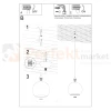 Lampa wisząca szklana kula Sollux Ball 1xE27 SL.0256 IP20 - biała 07