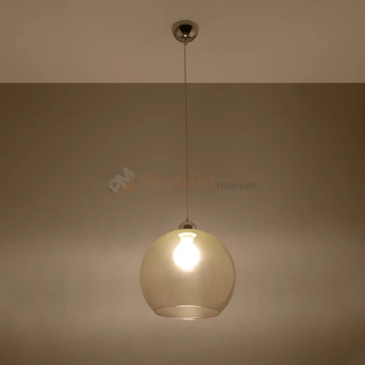 Lampa wisząca szklana kula Sollux Ball 1xE27 SL.0249 IP20 - szampański 02