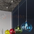 Lampa wisząca szklana kula Sollux Ball 1xE27 SL.0249 IP20 - szampański 05