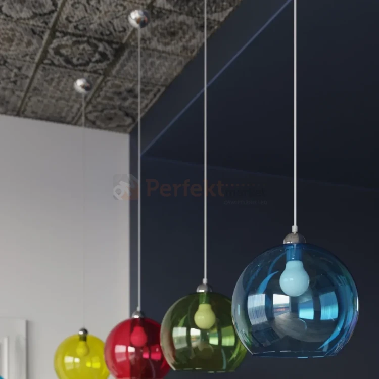Lampa wisząca szklana kula Sollux Ball 1xE27 SL.0249 IP20 - szampański 05