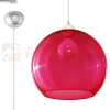 Lampa wisząca szklana kula Sollux Ball 1xE27 SL.0253 IP20 - czerwona 05
