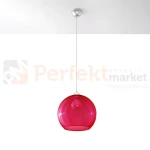 Lampa wisząca szklana kula Sollux Ball 1xE27 SL.0253 IP20 - czerwona 01