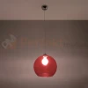 Lampa wisząca szklana kula Sollux Ball 1xE27 SL.0253 IP20 - czerwona 02