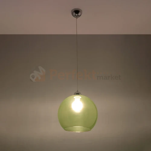 Lampa wisząca szklana kula Sollux Ball 1xE27 SL.0254 IP20 - zielona 02