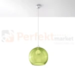 Lampa wisząca szklana kula Sollux Ball 1xE27 SL.0254 IP20 - zielona 01