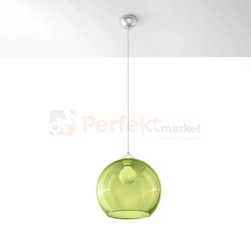 Lampa wisząca szklana kula Sollux Ball 1xE27 SL.0254 IP20 - zielona 01