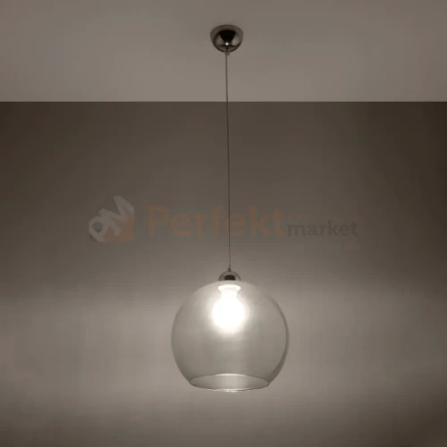 Lampa wisząca szklana kula Sollux Ball 1xE27 SL.0248 IP20 - transparentna 02