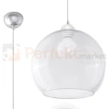 Lampa wisząca szklana kula Sollux Ball 1xE27 SL.0248 IP20 - transparentna 06