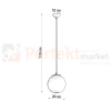 Lampa wisząca kula Sollux Ugo 20 1xE27 SL.0263 IP20 - chrom 07