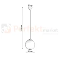 Lampa wisząca kula Sollux Ugo 20 1xE27 SL.0263 IP20 - chrom 07