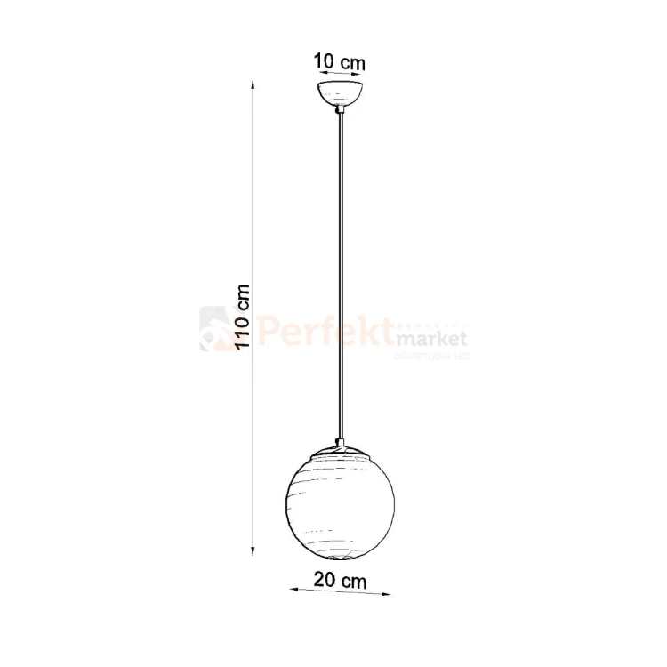 Lampa wisząca kula Sollux Ugo 20 1xE27 SL.0263 IP20 - chrom 07