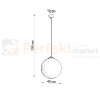 Lampa wisząca kula Sollux Ugo 40 1xE27 SL.0265 IP20 - chrom  08