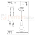 Lampa wisząca betonowa Sollux Empoli 1xE27 SL.0280 IP20 - biała 08