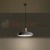 Lampa wisząca beton i drewno Sollux Afra 1xE27 SL.0282 IP20 - szara 05