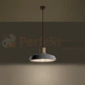 Lampa wisząca beton i drewno Sollux Afra 1xE27 SL.0282 IP20 - szara 05