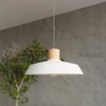 Lampa wisząca beton i drewno Sollux Afra 1xE27 SL.0282 IP20 - szara 01