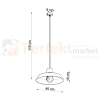 Lampa wisząca beton i drewno Sollux Afra 1xE27 SL.0282 IP20 - szara 07