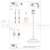 Lampa wisząca beton i drewno Sollux Afra 1xE27 SL.0282 IP20 - szara 08