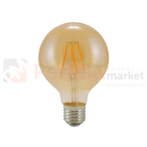 Żarówka dekoracyjna LED E27 4W G80 filament retro 80 mm