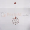 Lampa wisząca druciana geometryczna Sollux Gaspare 1xE27 SL.0289 IP20 - miedziana 01