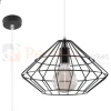 Lampa wisząca druciana designerska Sollux Umberto 1xE27 SL.0293 IP20 - czarna 06