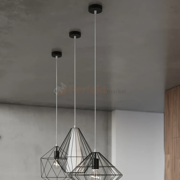 Lampa wisząca druciana designerska Sollux Umberto 1xE27 SL.0293 IP20 - czarna 03