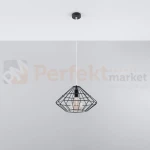 Lampa wisząca druciana designerska Sollux Umberto 1xE27 SL.0293 IP20 - czarna 02