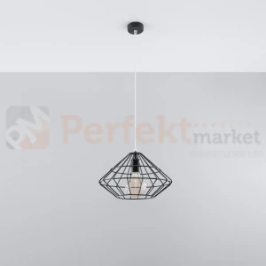 Lampa wisząca druciana designerska Sollux Umberto 1xE27 SL.0293 IP20 - czarna