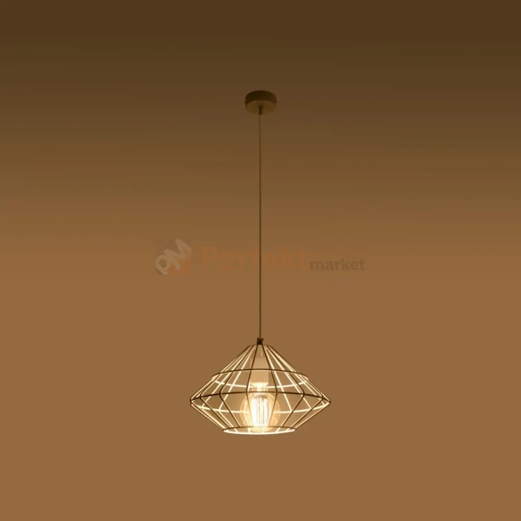 Lampa wisząca druciana designerska Sollux Umberto 1xE27 SL.0293 IP20 - biała 01