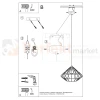 Lampa wisząca druciana designerska Sollux Umberto 1xE27 SL.0293 IP20 - biała 08