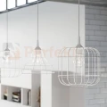 Lampa wisząca druciana nowoczesna Sollux Celta 1xE27 SL.0295 IP20 - biała 03