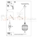 Lampa wisząca druciana nowoczesna Sollux Celta 1xE27 SL.0295 IP20 - biała 07