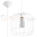 Lampa wisząca druciana nowoczesna Sollux Celta 1xE27 SL.0295 IP20 - biała 08