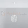 Lampa wisząca druciana nowoczesna Sollux Celta 1xE27 SL.0295 IP20 - biała 01