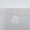 Lampa wisząca druciana nowoczesna Sollux Celta 1xE27 SL.0295 IP20 - biała 01
