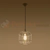 Lampa wisząca druciana nowoczesna Sollux Celta 1xE27 SL.0295 IP20 - biała 02